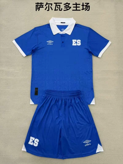 2025 El Salvador Home Football Shirt Kids Size 1:1 Thai Quality