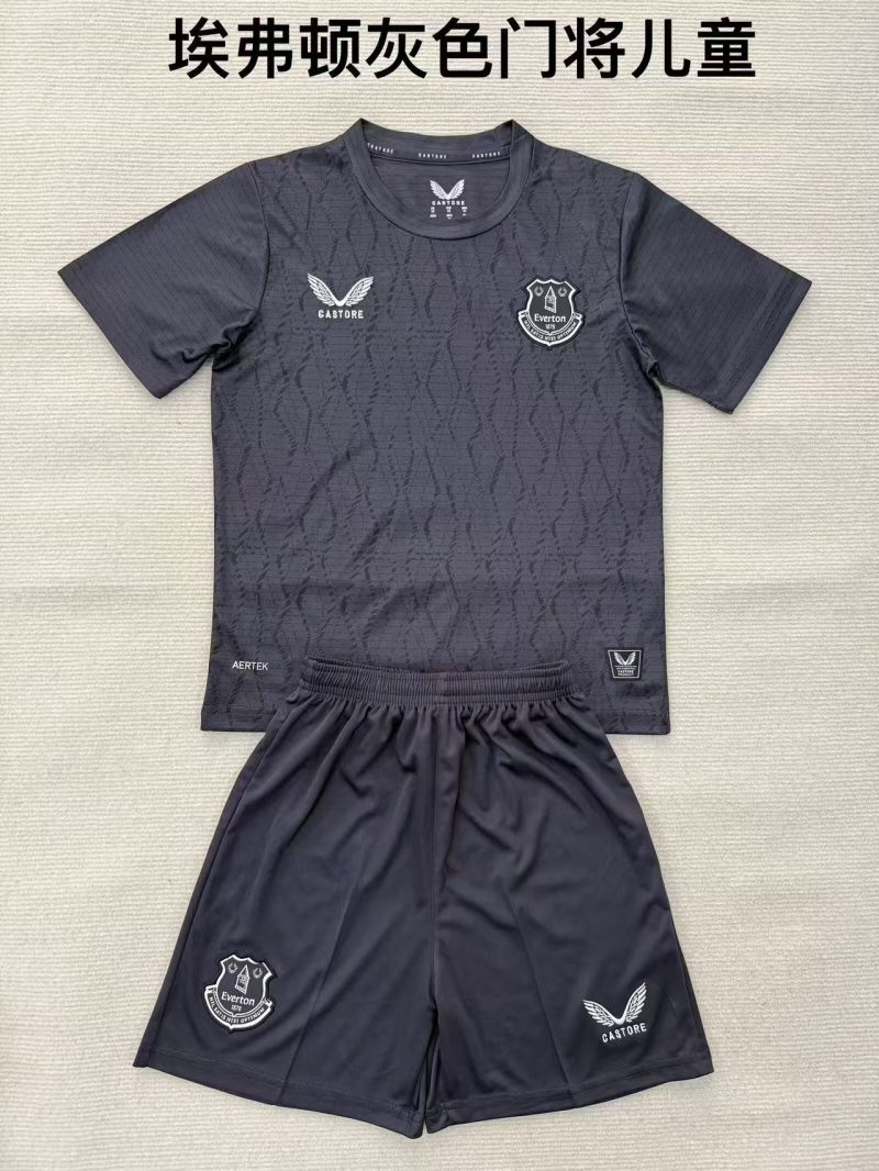 6061ebd313381eea56a0966a82e56d33 2025/2026 Everton Goalkeeper Football Shirt Kids Size 1:1 Thai Quality