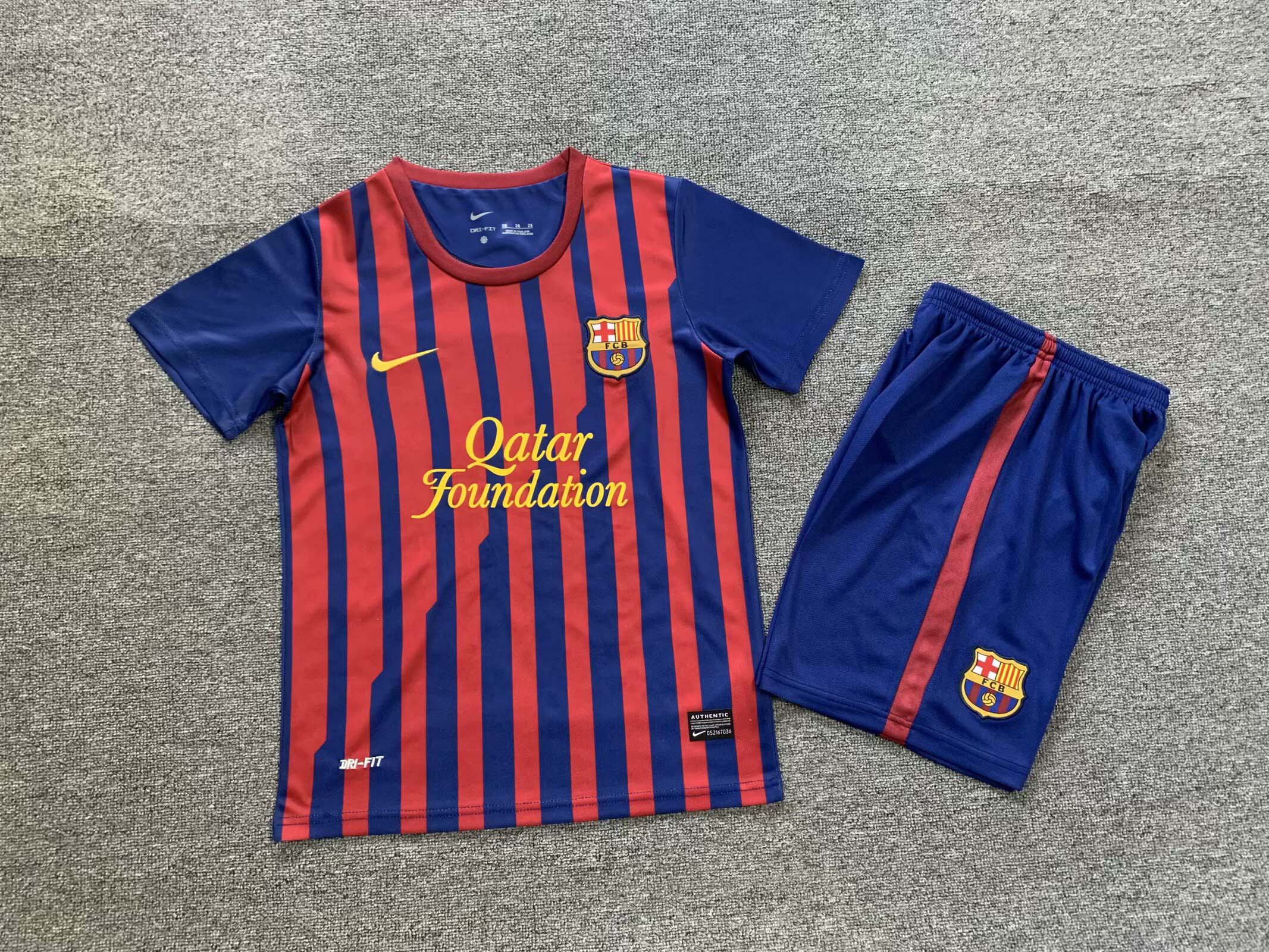 2011/2012 Retro Barcelona Home Football Shirt Kids Size 1:1 Thai Quality