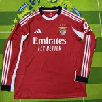 2025/2026 Long Sleeve Benfica Home Football Shirt 1:1 Thai Quality