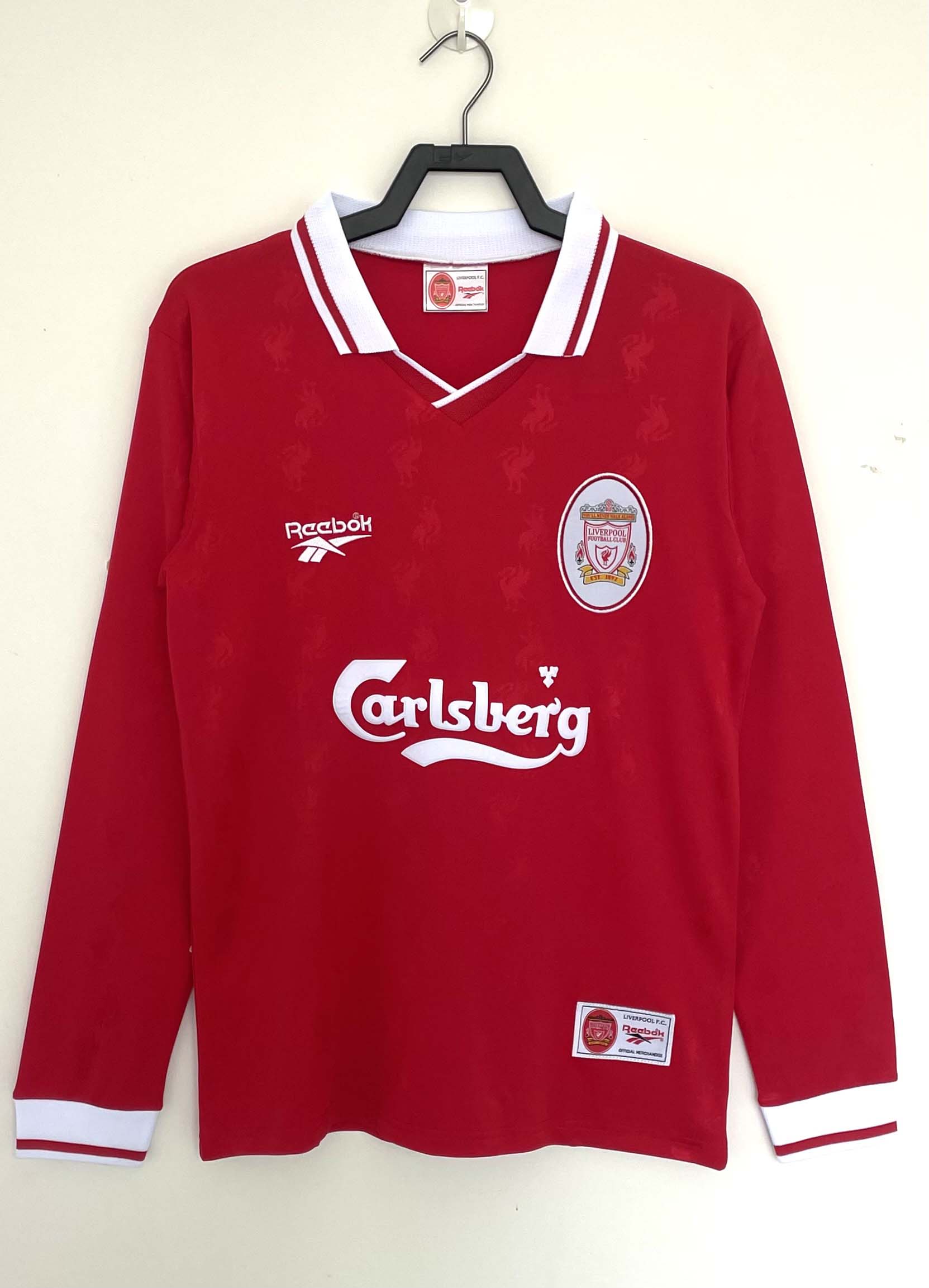 1996/1997 Retro Long Sleeve Liverpool Home Football Shirt 1:1 Thai Quality