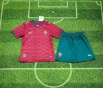 2026 Portugal Home  Football Shirt Kids Size 1:1 Thai Quality