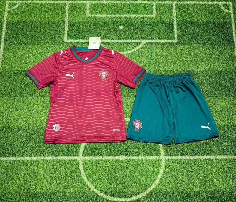 6748df15f0a456eff3e3b23b9cca13b8 2026 Portugal Home Football Shirt Kids Size 1:1 Thai Quality