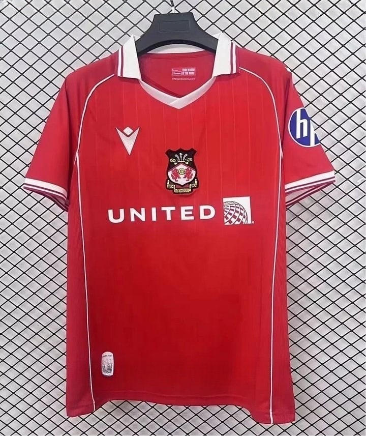 67e29597580e6a9e6f847fe980cb7001 2025/2026 Wrexham Home Football Shirt 1:1 Thai Quality