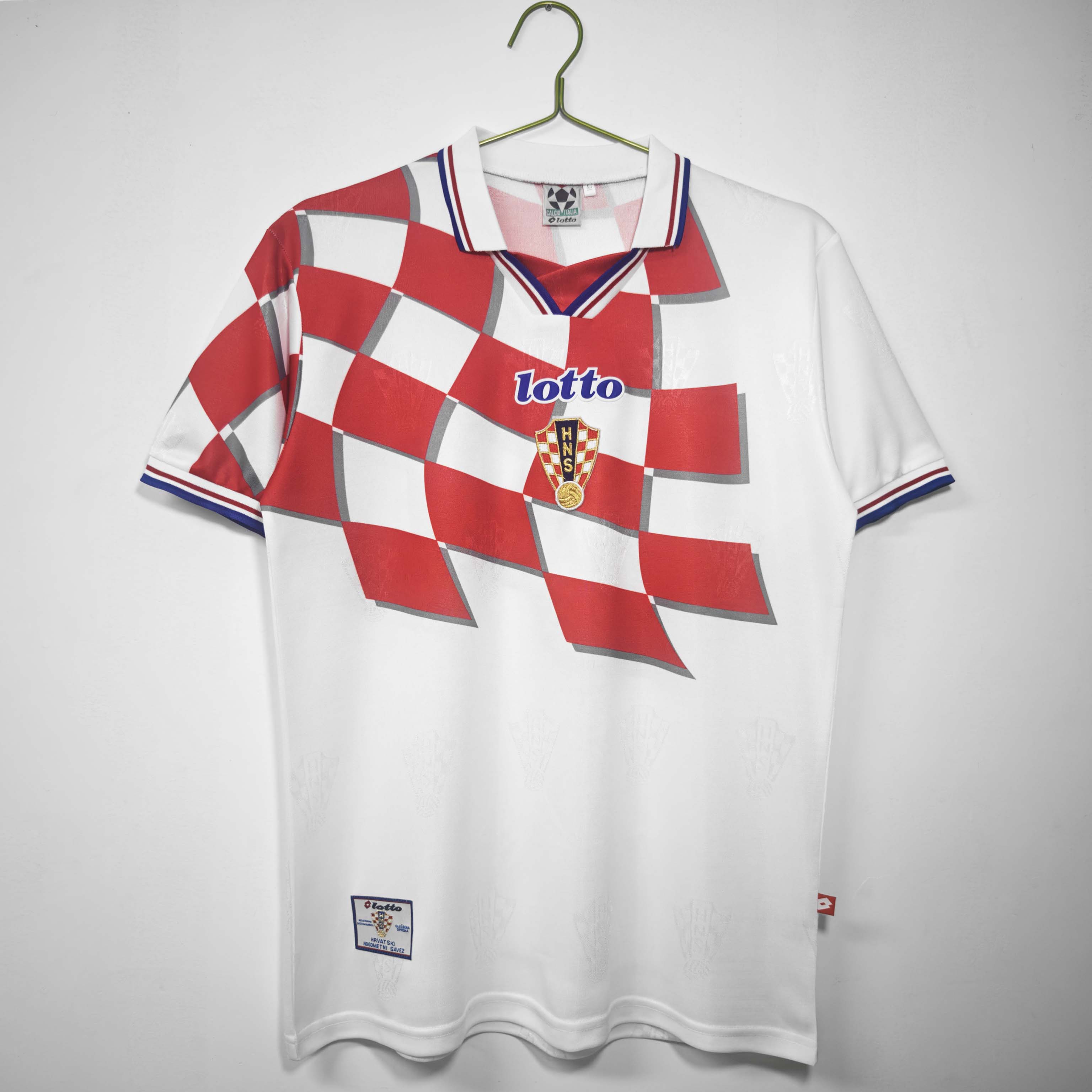 1998 Retro Croatia Home Football Shirt 1:1 Thai Quality
