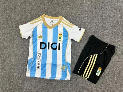 2025/2026 Real Oviedo Vetusta Third Away Football Shirt Kids Size 1:1 Thai Quality