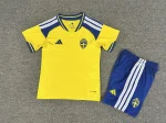 2026 Sweden Home Football Shirt Kids Size 1:1 Thai Quality