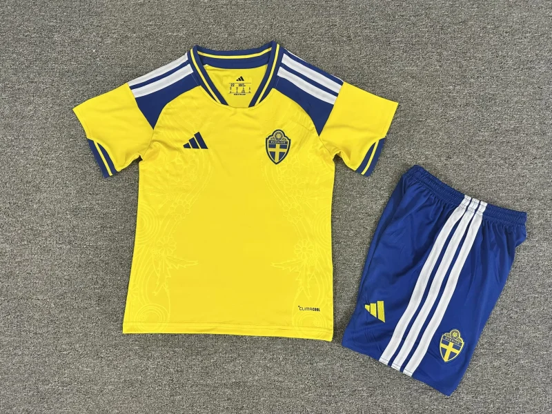 2026 Sweden Home Football Shirt Kids Size 1:1 Thai Quality