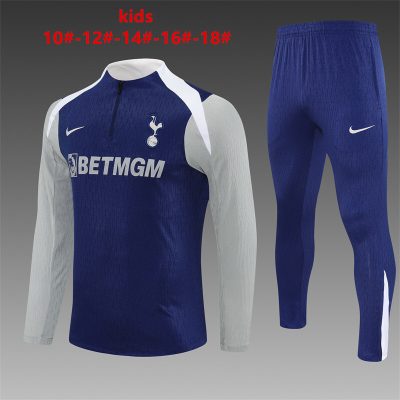 2025/2026 Tottenham Hotspur Half-Pull Training Suit Football Shirt Kids Size