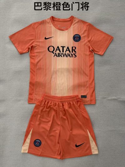 2025/2026 Paris Saint-Germain Goalkeeper Football Shirt Kids Size 1:1 Thai Quality