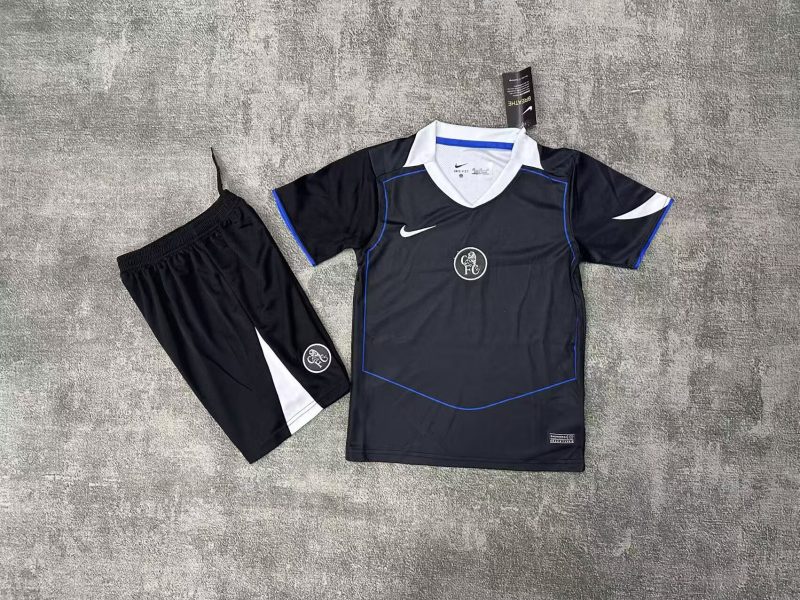 70bc9a171169e88dc659cd8170ee7e55 2025/2026 Chelsea Third Away Football Shirt Kids Size 1:1 Thai Quality