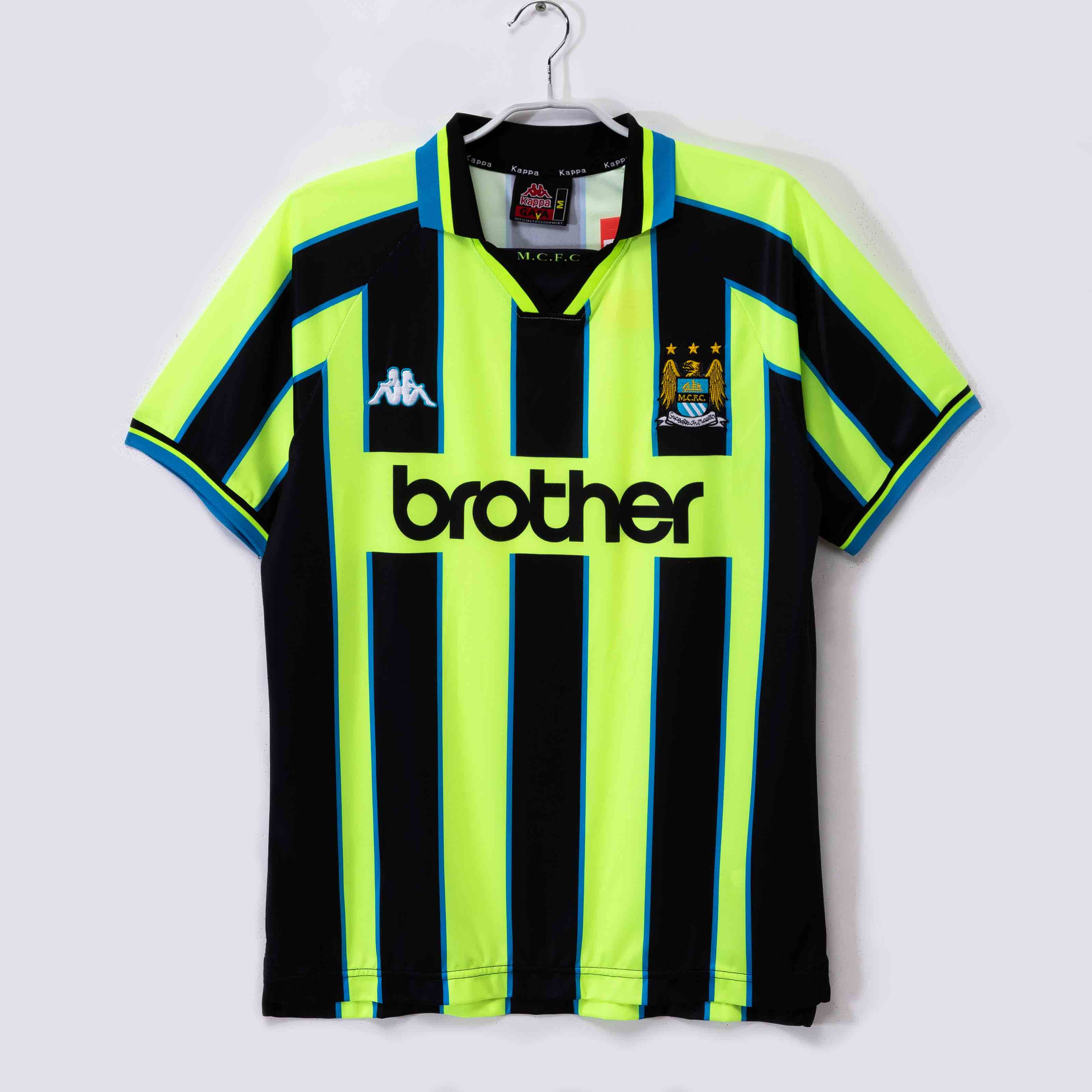 1998/1999 Retro Manchester City Away Football Shirt 1:1 Thai Quality