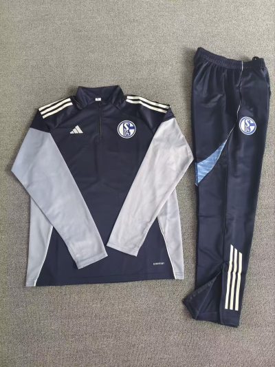 2025/2026 Schalke 04 Half-Pull Training Suit Football Shirt 1:1 Thai Quality Set