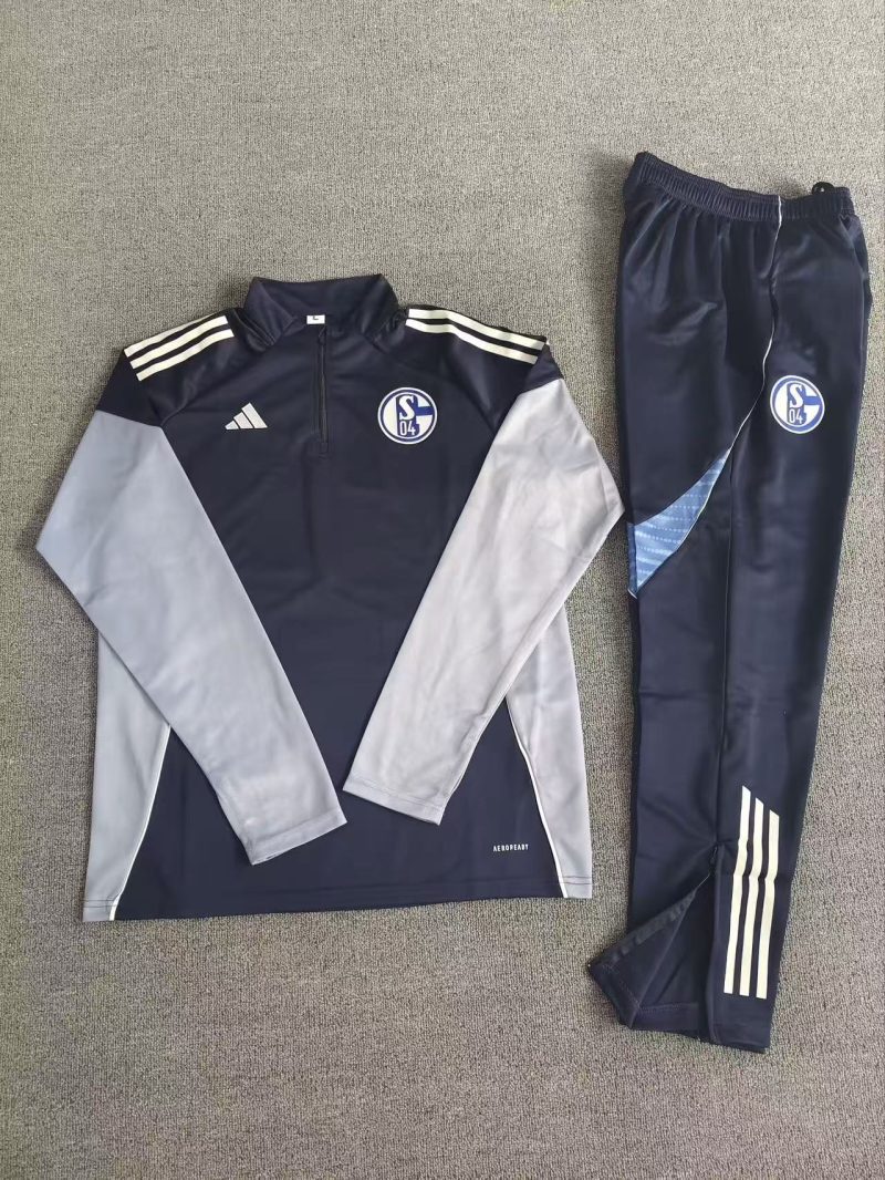 2025/2026 Schalke 04 Half-Pull Training Suit Football Shirt 1:1 Thai Quality Set