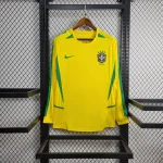 2002 Retro Long Sleeve Brazil Home Football Shirt 1:1 Thai Quality