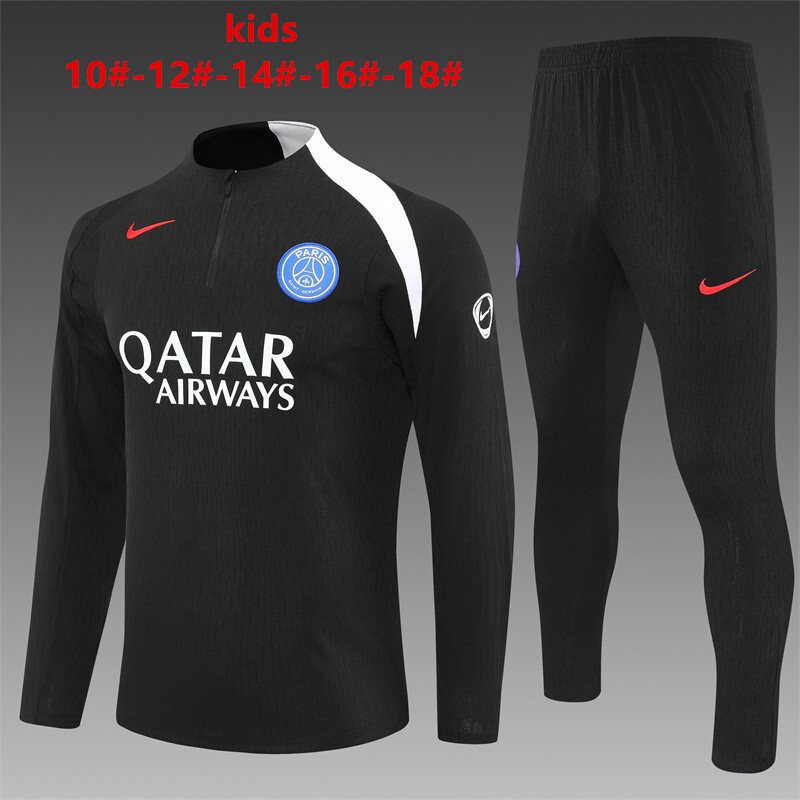 732694f9de303ab8e898e94287f13f0c 2025/2026 Paris Saint-Germain Half-Pull Training Suit Football Shirt Kids Size