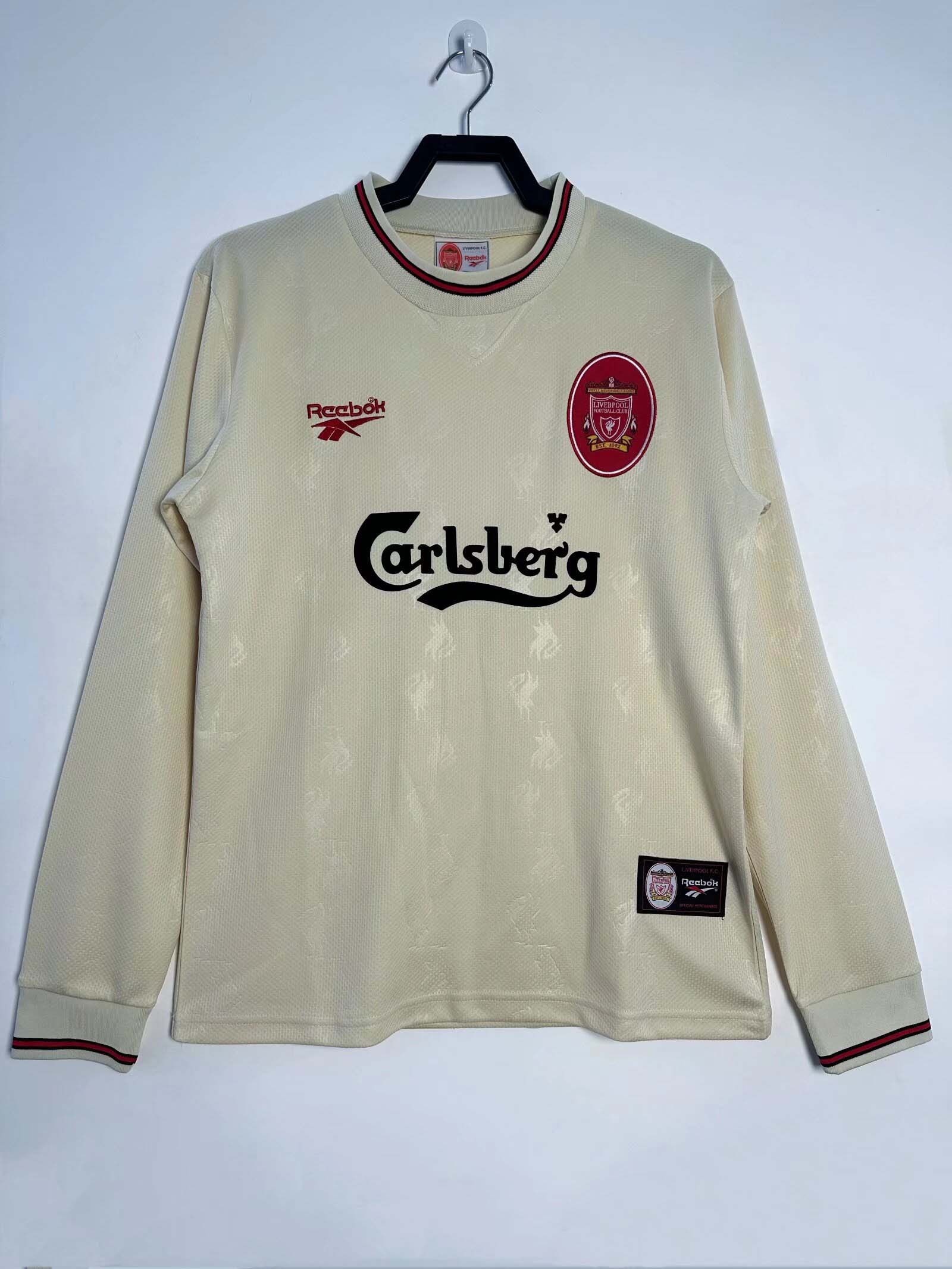 1996/1997 Retro Long Sleeve Liverpool Away Football Shirt 1:1 Thai Quality