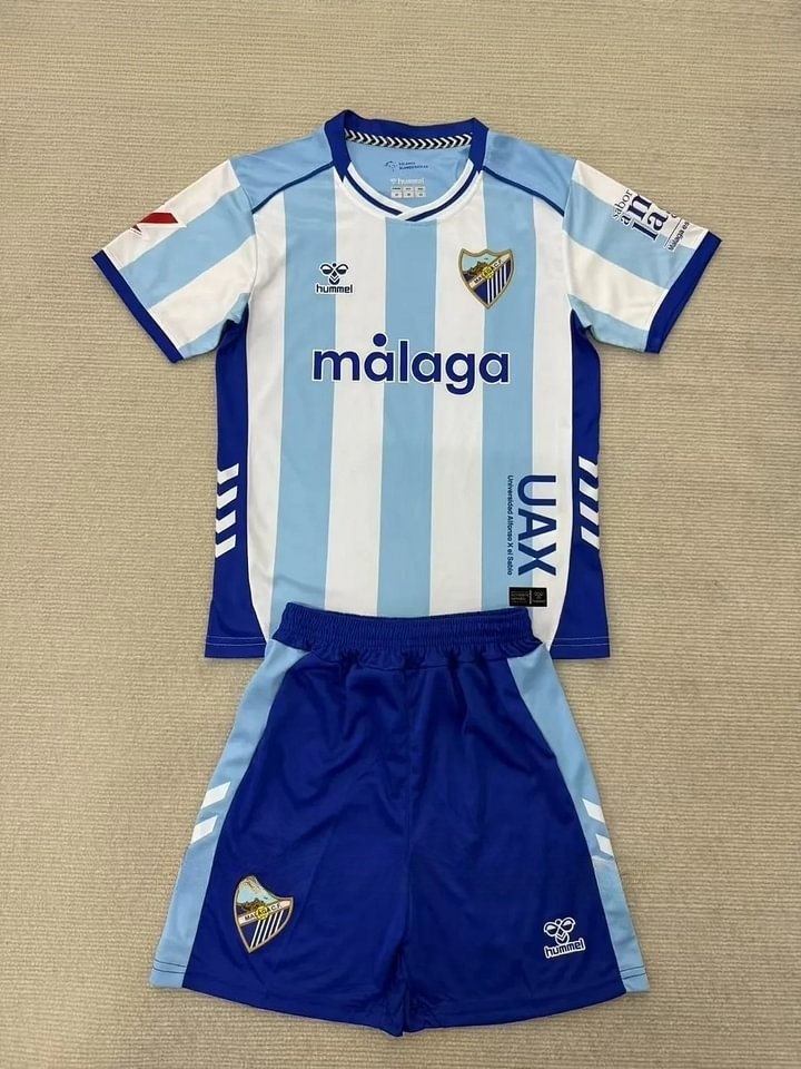 77fe34c976f324ec21f34bda2a6eceb7 2025/2026 Malaga Home Football Shirt Kids Size 1:1 Thai Quality