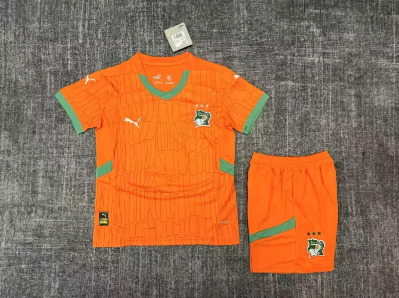 79c3696dc5c6f9e8b8d6549ae252e0e6 2024/2025 Ivory Coast Home Football Shirt Kids Size 1:1 Thai Quality