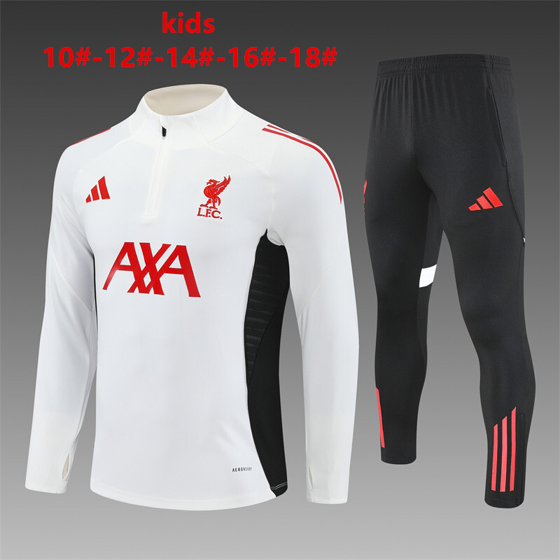 7f49c44a463b385e4607dc3034a48102 2025/2026 Liverpool Half-Pull Training Suit Football Shirt Kids Size