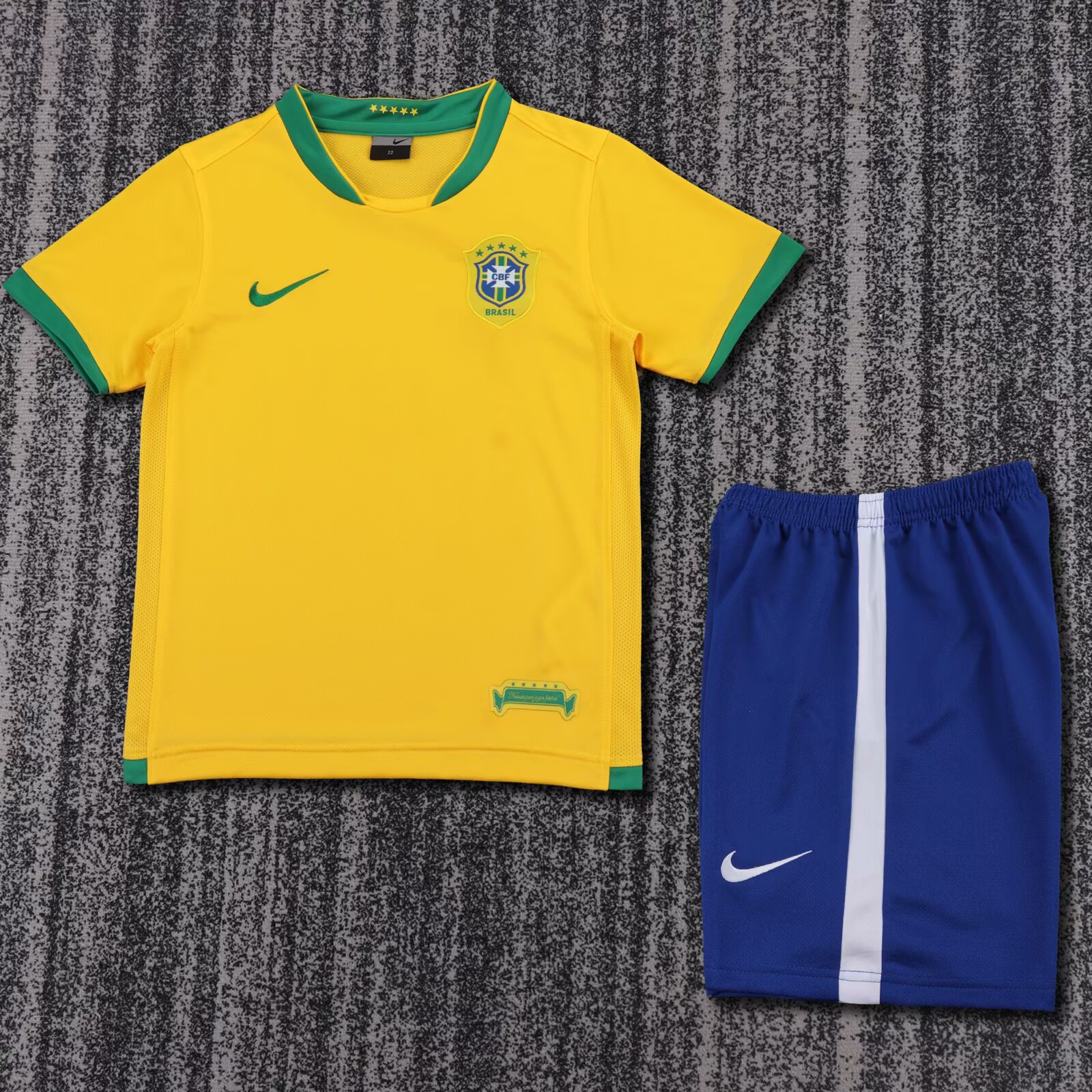 2006 Retro Brazil Home Football Shirt Kids Size 1:1 Thai Quality