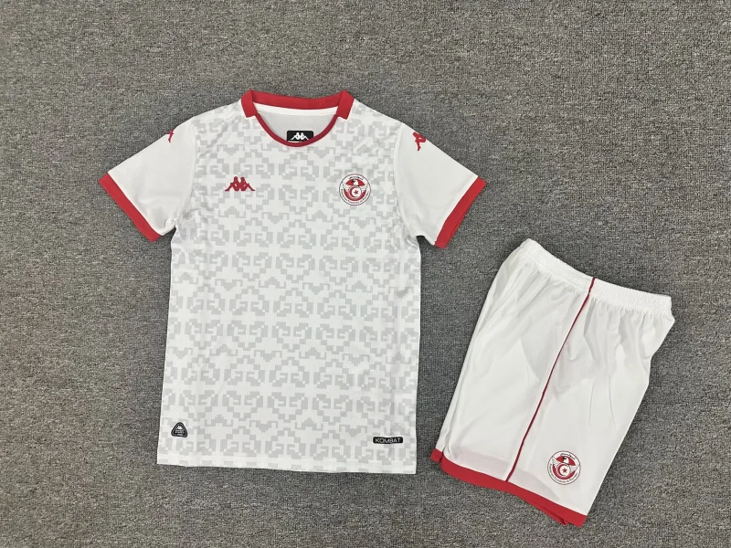 83c12aa394855af2c7077791c23c69da 2026 Tunisia Away Football Shirt Kids Size 1:1 Thai Quality