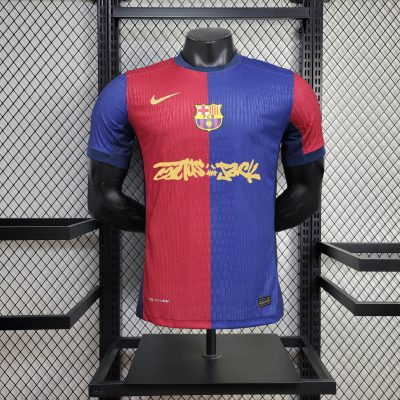 2024/2025 Player Version Barcelona x Travis Scott Home Limited Edition Football Shirt 1:1 Thai Quality