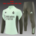 2025/2026 Real Madrid Half-Pull Training Suit Football Shirt Kids Size