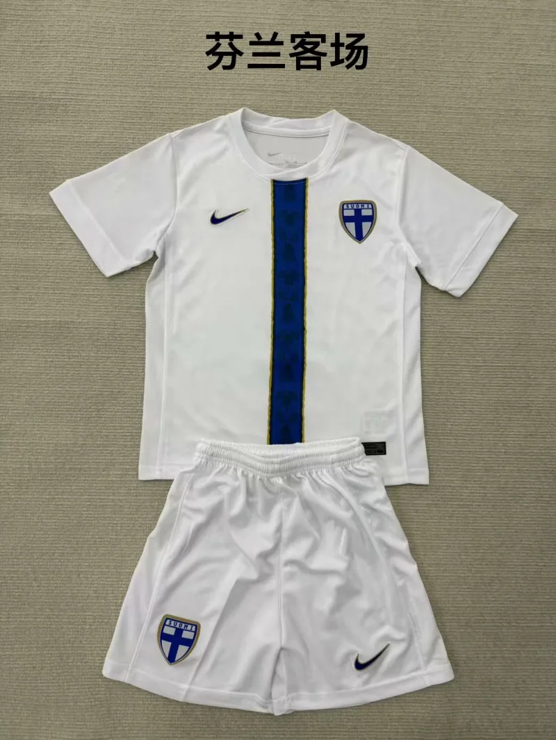 2025 Finland Away Football Shirt Kids Size 1:1 Thai Quality