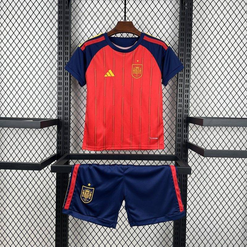 91cf428ae9fc0f58705c36fa45364dde 2026 Spain Home Football Shirt Kids Size 1:1 Thai Quality