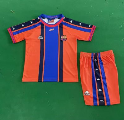 1998/99 Barcelona Away Football Shirt Kids Size 1:1 Thai Quality