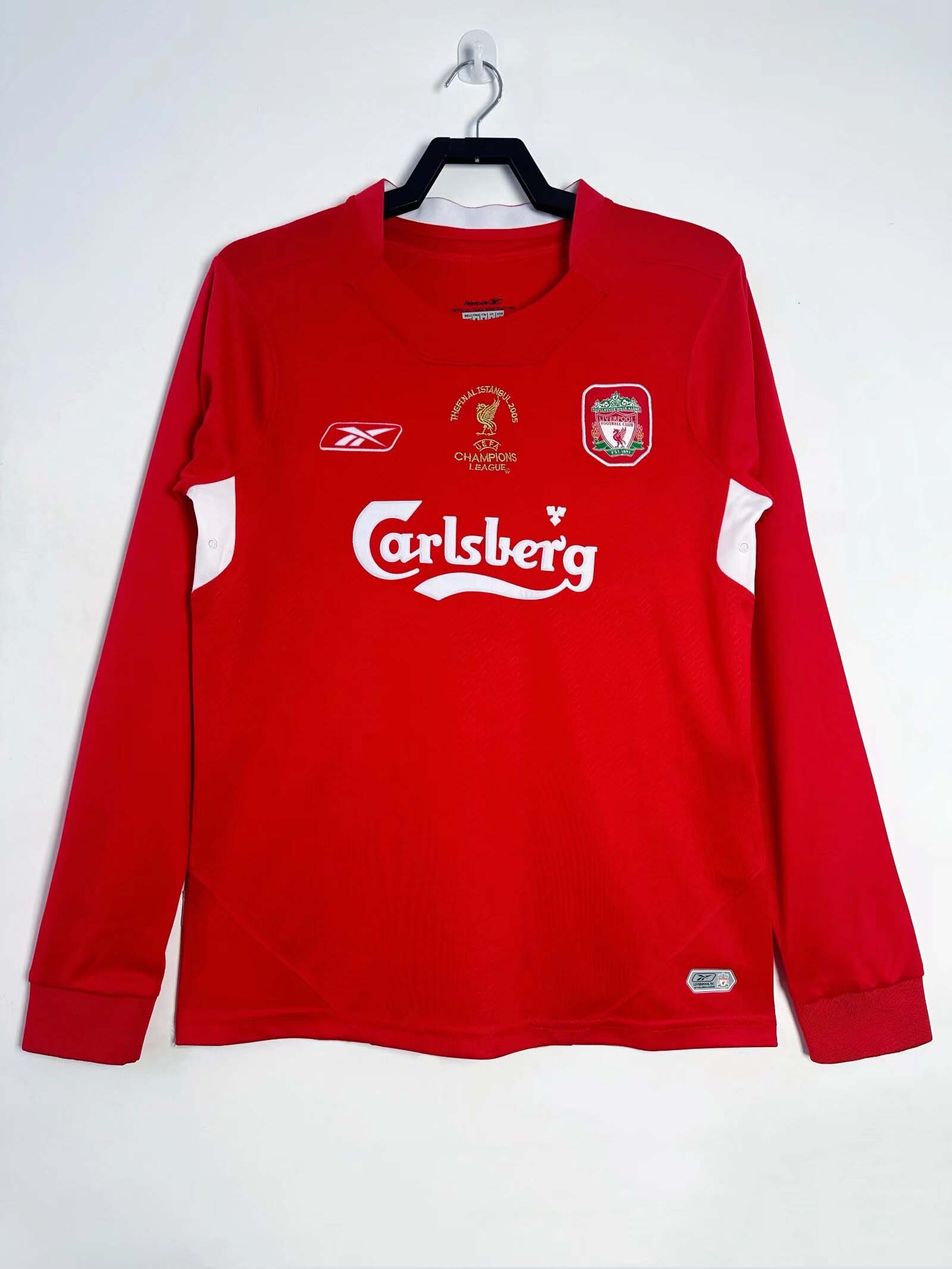 2004/2005 Retro Long Sleeve Liverpool Home Football Shirt 1:1 Thai Quality