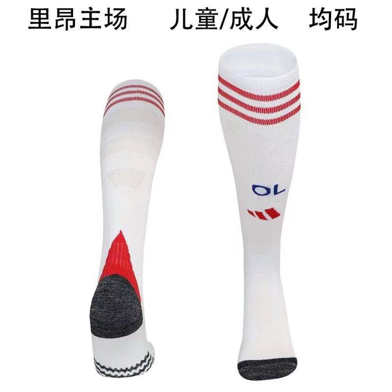 2025/2026 Lyonnais home Football Socks 1:1 Thai Quality