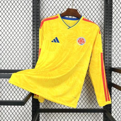 2026 Long Sleeve Colombia Home Football Shirt 1:1 Thai Quality