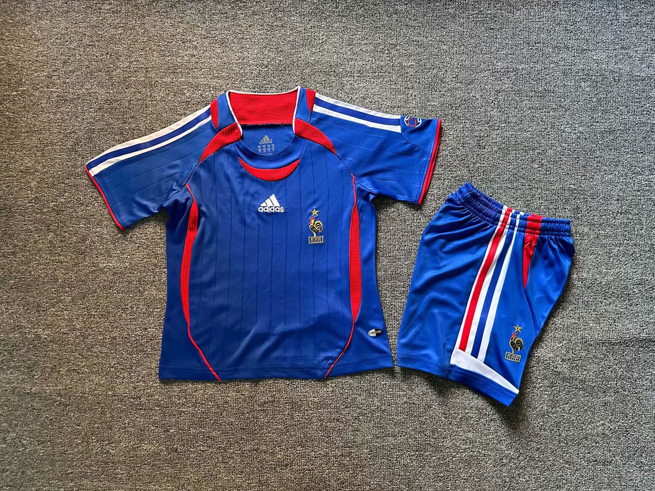 2006 Retro France Away Football Shirt Kids Size 1:1 Thai Quality