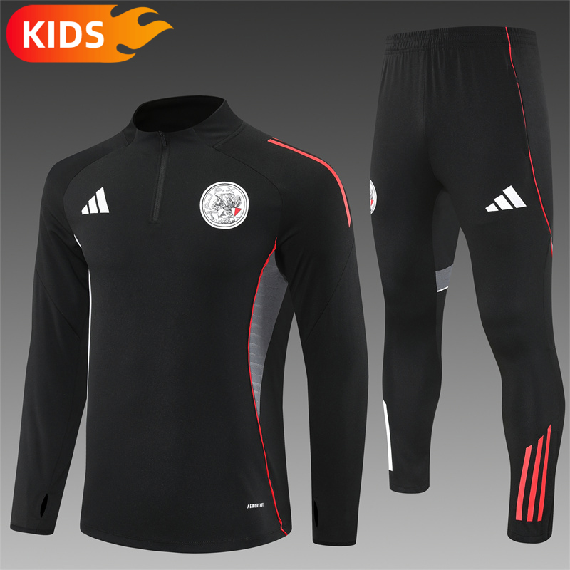 9b1076930be49d1942fd8651bd9c07a6 2025/2026 ajks Half-Pull Football Shirt Kids Size