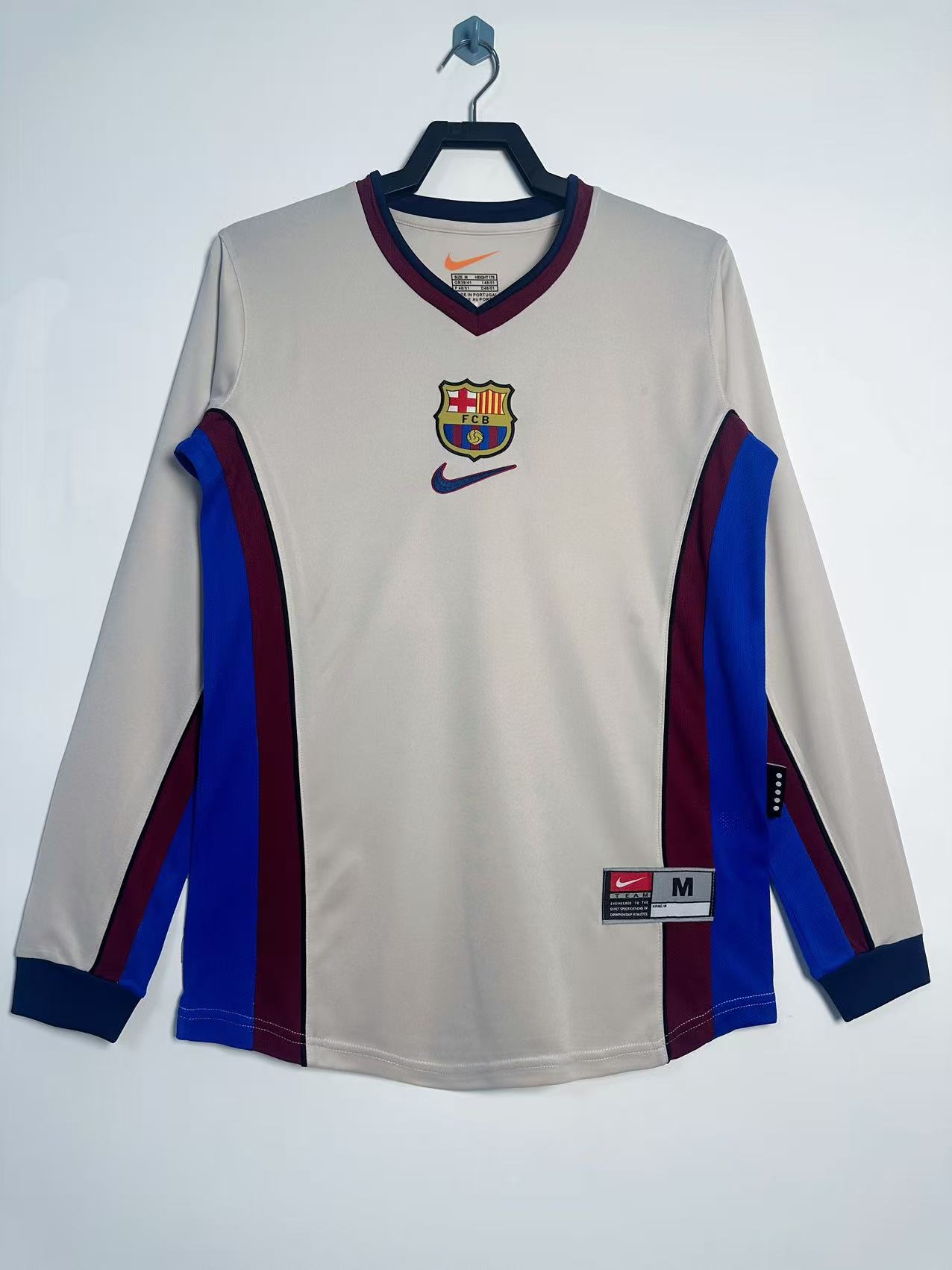 1998/1999 Retro Long Sleeve Barcelona Away Football Shirt 1:1 Thai Quality