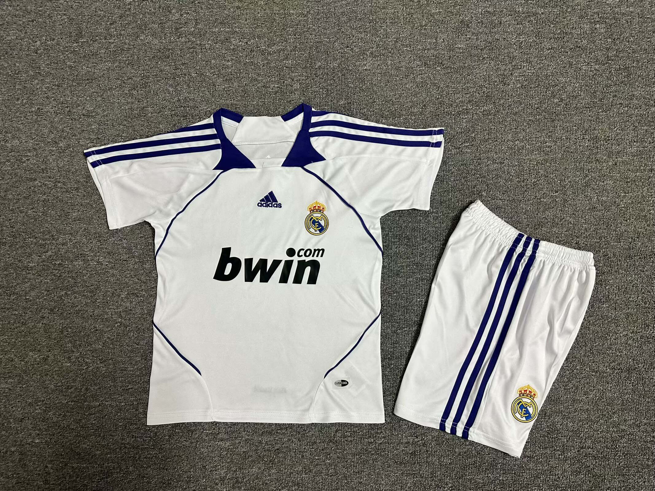 2007/2008 Retro Real Madrid Home Football Shirt Kids Size 1:1 Thai Quality