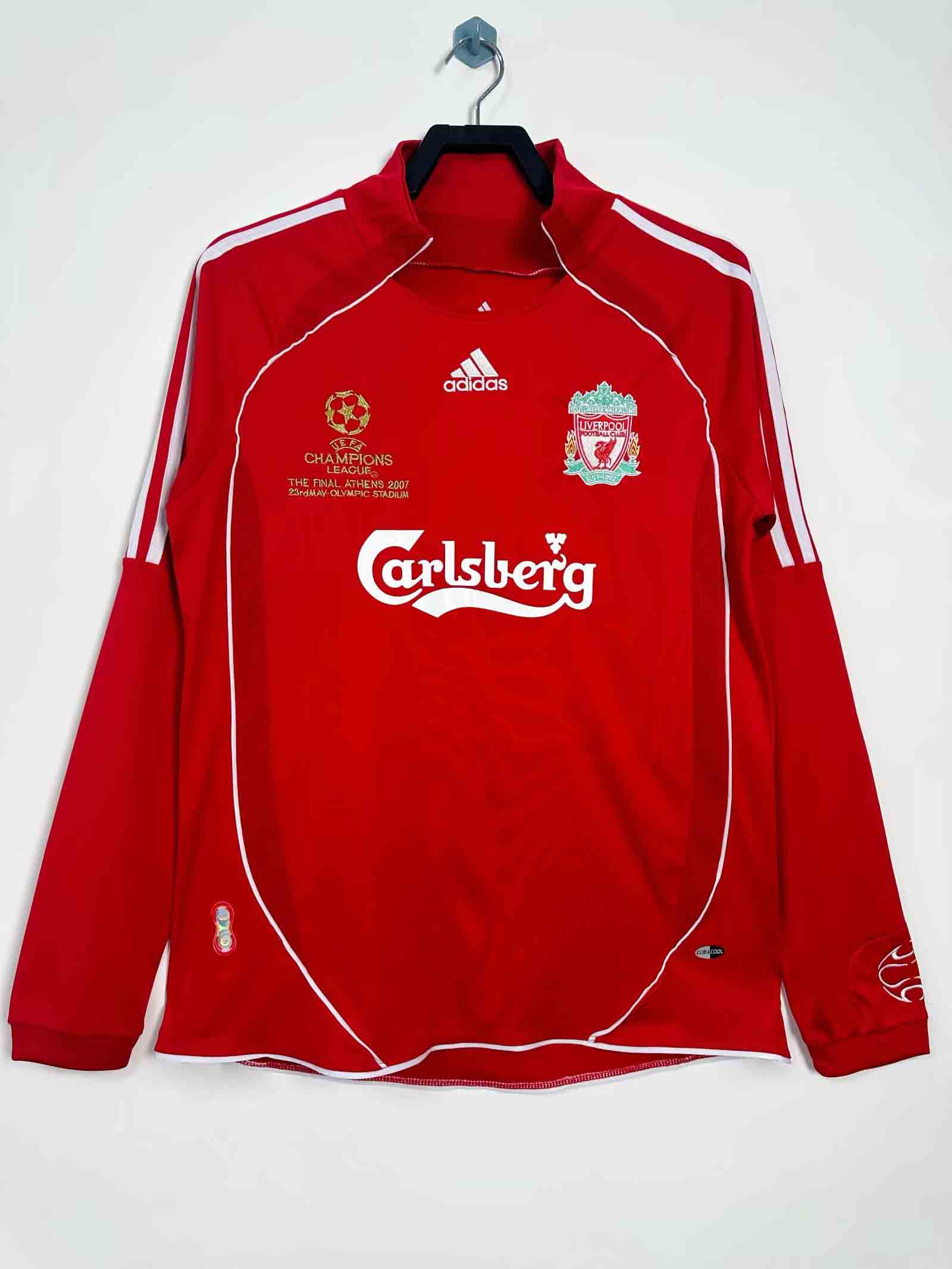 2006/2007 Retro Long Sleeve Liverpool Home Champions League Football Shirt 1:1 Thai Quality
