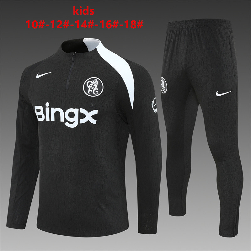 a0879ed1a7c98bc9e6639f92974d7724 2025/2026 Chelsea Half-Pull Training Suit Football Shirt Kids Size