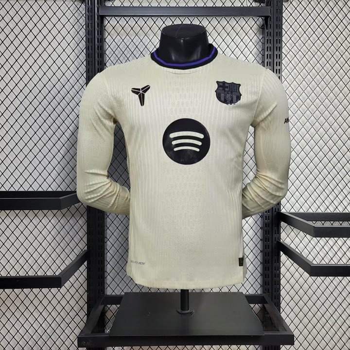 a306d37333df0aead7bd59ed93e7c7cd 2025/2026 Long Sleeve Player Version Barcelona Away Football Shirt 1:1 Thai Quality