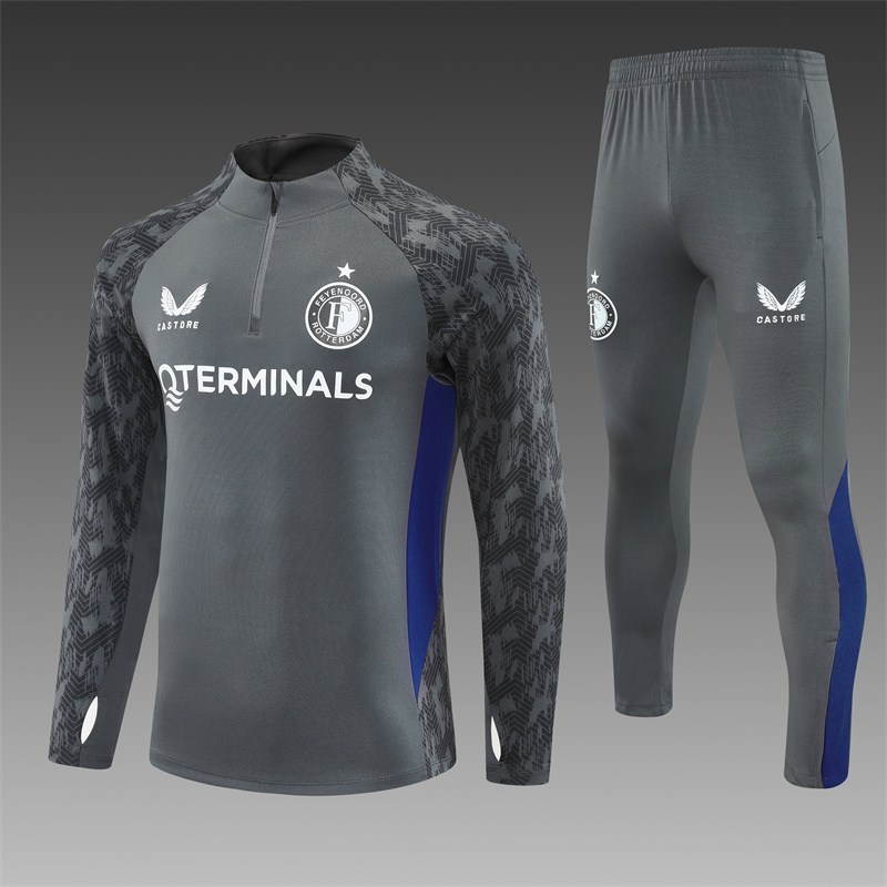 a69eb979446587ce50deaef50c08e26c 25/26 Feyenoord Half-Pull Training Suit Football 1:1 Thai Quality Set