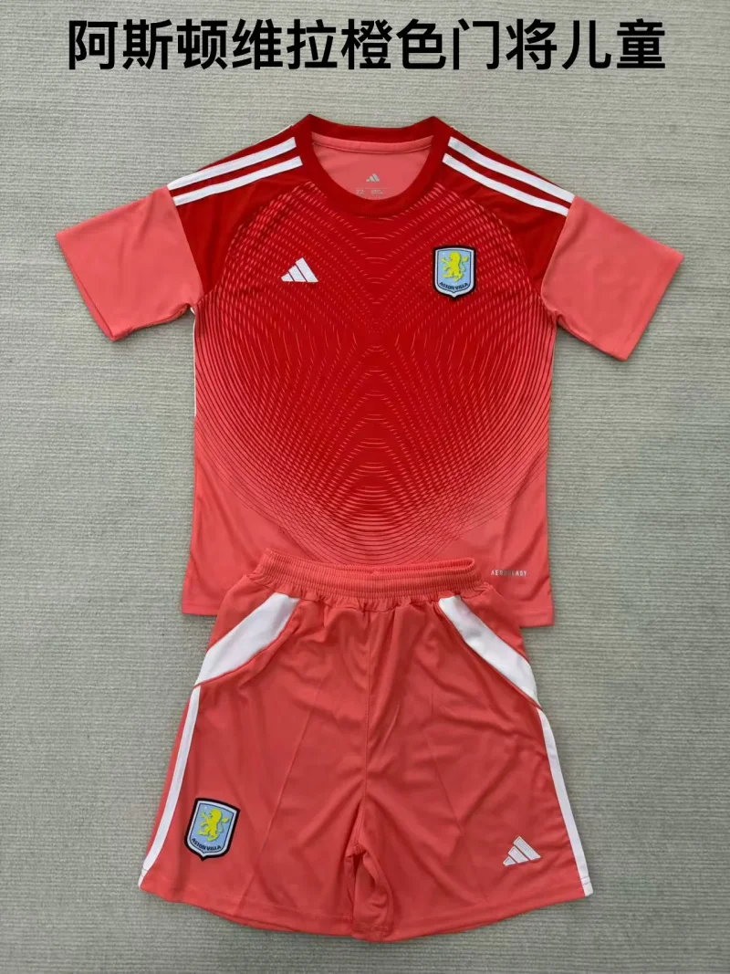 a82c0ca7ca5d8ccbc1636c624ac8a428 2025/2026 Aston Villa Goalkeeper Football Shirt Kids Size 1:1 Thai Quality