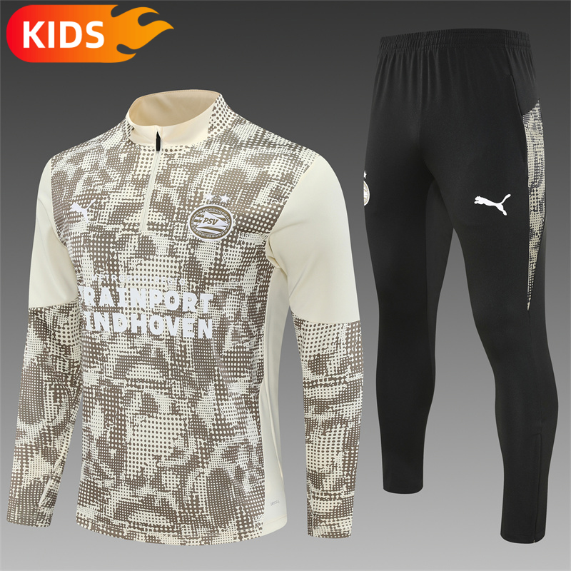 a8e84c360f715f7f1d5dc7d907b7baf7 2025/2026 Eindhoven Half-Pull Football Shirt Kids Size
