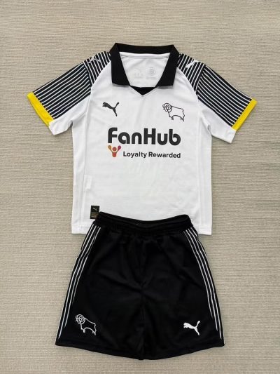 2025/2026 Derby County Home Football Shirt Kids Size 1:1 Thai Quality