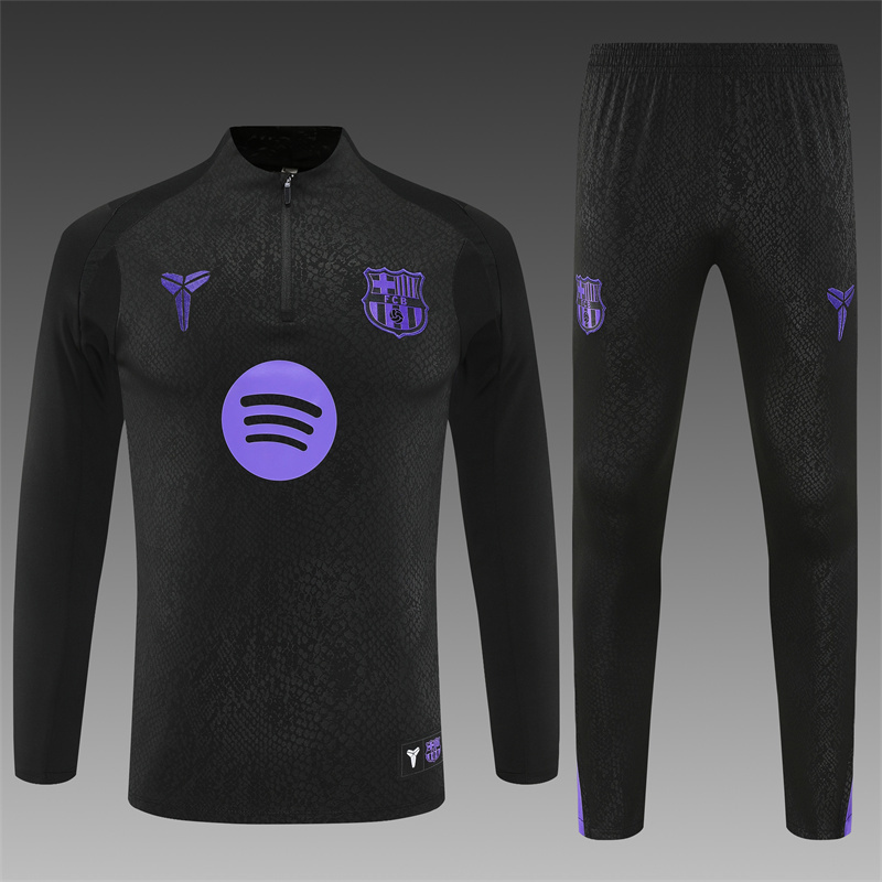 ab5e6e27489ed5b05ee84470a3220fbd 2025/2026 Barcelona Half-Pull Training Suit Football Shirt 1:1 Thai Quality Set