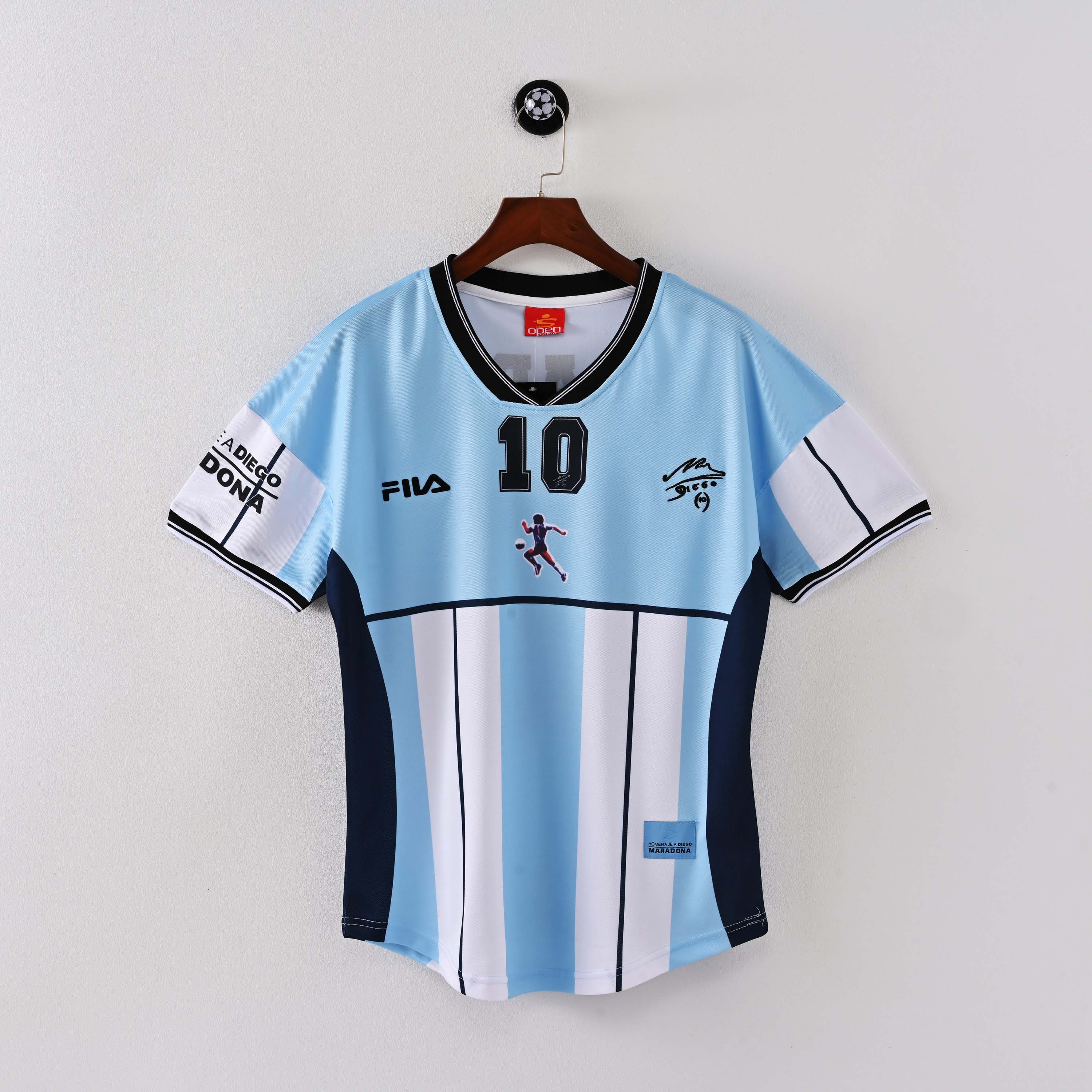 2001 Retro Argentina Away Maradona#10 Commemorative Edition Football Shirt 1:1 Thai Quality