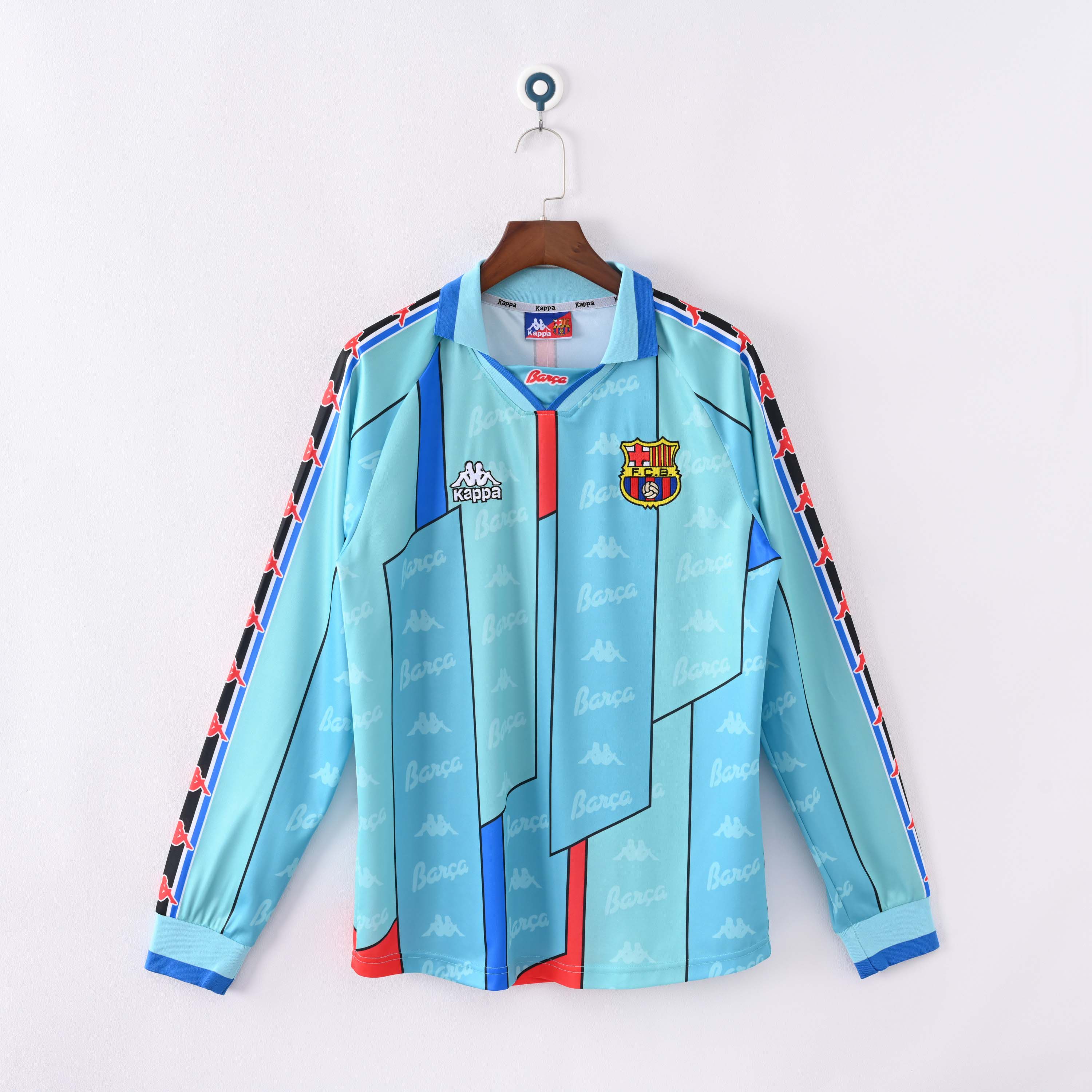 1996/1997 Retro Long Sleeve Barcelona Away Football Shirt 1:1 Thai Quality