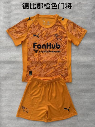 2025/2026 Derby County Goalkeeper Football Shirt Kids Size 1:1 Thai Quality