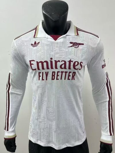 2025/2026 Long Sleeve Player Version Arsenal Third Football Shirt 1:1 Thai Quality